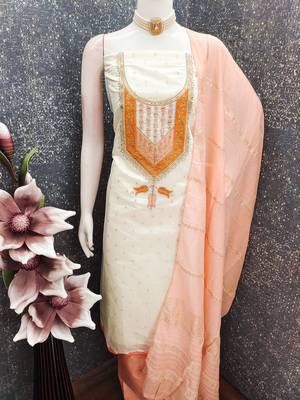 White modal buti woven partywear sawlar kameez 2