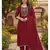 Maroon modal buti woven partywear sawlar kameez