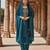Teal modal buti woven partywear sawlar kameez