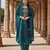 Teal modal buti woven partywear sawlar kameez
