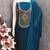 Teal modal buti woven partywear sawlar kameez