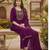 Purple modal buti woven partywear sawlar kameez