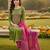 Green shimmer jacquard ethnic Readymade suit
