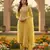 Mustard shimmer jacquard ethnic Readymade suit