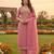 Pink shimmer jacquard ethnic Readymade suit