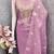 Lavender simmer embroidered partywear Readymade suit