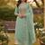 Green simmer embroidered partywear Readymade suit
