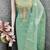 Green simmer embroidered partywear Readymade suit