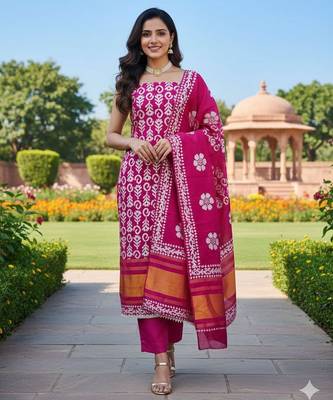 Pink gajji silk ethnic Readymade suit 1