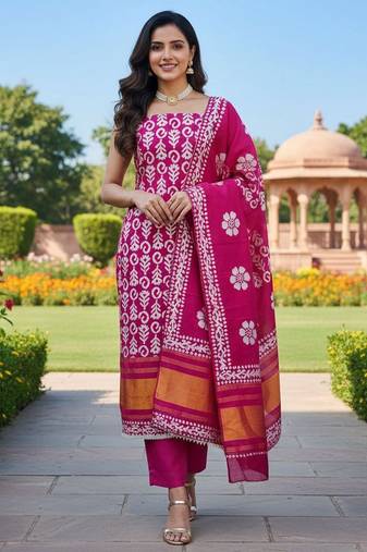 Pink gajji silk ethnic Readymade suit