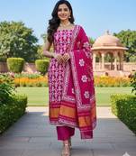 Pink gajji silk ethnic Readymade suit