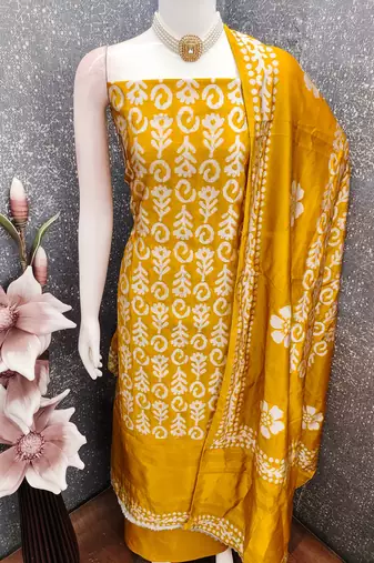 Mustard gajji silk ethnic Readymade suit