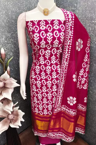 Pink gajji silk ethnic Readymade suit