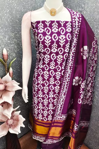 Purple gajji silk ethnic Readymade suit