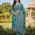 Blue chinon ethnic Readymade suit