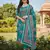 Blue chinon ethnic Readymade suit
