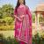 Pink chinon ethnic Readymade suit