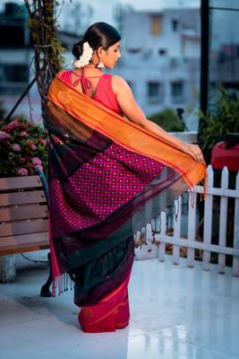 green hand woven cotton bengal handloom all seasons sarees 3