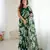 green color georgette fabric designer printed bollywood style saree
