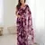 purple color georgette fabric designer printed bollywood style saree