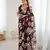 black color georgette fabric designer printed bollywood style saree