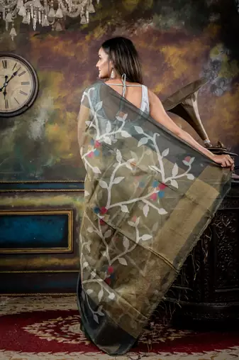 multicolor hand woven silk blend cotton zari work all seasons sarees
