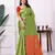 green color art silk fabric woven designer traditional rich saree