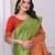 green color art silk fabric woven designer traditional rich saree