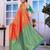 rust color art silk fabric woven designer traditional rich saree