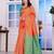 rust color art silk fabric woven designer traditional rich saree