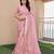 pink color tissue linen art silk fabric weaving jari lining designer saree
