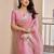 pink color tissue linen art silk fabric weaving jari lining designer saree