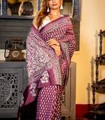 multicolor woven faux silk blend blend kantha work all seasons sarees