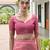 pink color chanderi cotton fabric weaving reshan flower designer ethnic saree