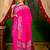 pink woven silk blend kantha work all seasons sarees