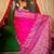 pink woven silk blend kantha work all seasons sarees