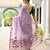 purple color chanderi cotton fabric weaving reshan flower designer ethnic saree