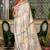 off white hand woven tussar kantha work all seasons sarees
