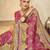 graceful ethnic maroon color bollywood style crepe silk blend designer digital foil printed saree