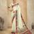 graceful ethnic off white color bollywood style crepe silk blend designer digital foil printed saree