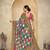 graceful ethnic multy color bollywood style crepe silk blend designer digital foil printed saree