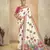graceful ethnic off white color bollywood style crepe silk blend designer digital foil printed saree