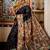 black woven silk blend kantha work all seasons sarees