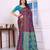 purple color festive special traditional art silk woven designer saree
