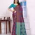 purple color festive special traditional art silk woven designer saree