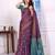 purple color festive special traditional art silk woven designer saree