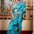 blue hand woven tussar kantha work all seasons sarees