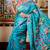 blue hand woven tussar kantha work all seasons sarees