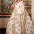 off white hand woven tussar kantha work all seasons sarees