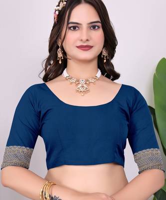 mahendi festive special traditional art silk blend woven saree 5